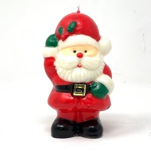 Santa Holiday Candle Scent Free 4" Tall